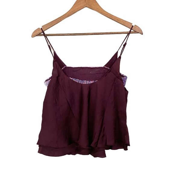 Free People Plum Sequin Bandeau Turn It On Cami - Picture 9 of 9